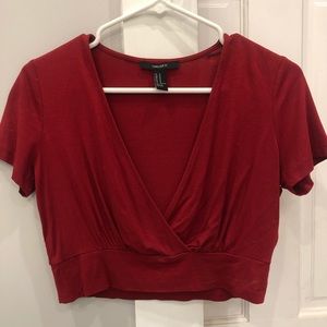 NWOT Red Crop Top